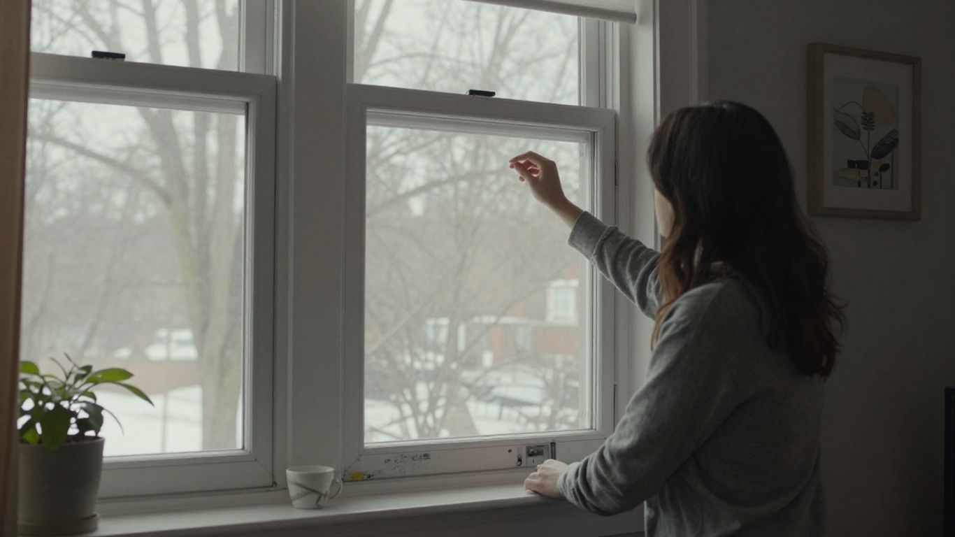 Ottawa homeowner inspecting a drafty window